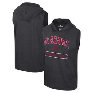 Мужская футболка без рукавов с капюшоном без рукавов Colosseum Black Alabama Crimson Tide Varsity, цвет Ala Black