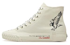 X Robert Geller Designer Cotitle Коллекция Canvas Shoes Women's High-top White/Black Anta