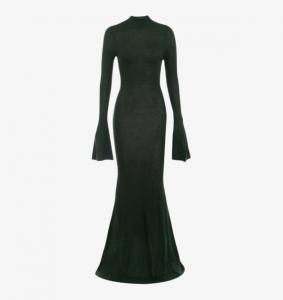 Платье макси с расклешенными рукавами Sancha House Of Cb, зеленый