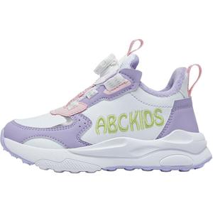 Нескользящие и износостойкие теплые низкие детские кроссовки для повседневной жизни ABC KIDS, фиолетовый/белый