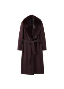 MANGO Межсезонное пальто 'Dolce' в рубиново-красном цвете