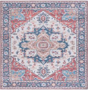 Ковер SAFAVIEH, 275 x 366 см, моющийся коллекция Tucson - Rust & Blue, противоскользящий, идеален для помещений с высокой проходимостью: гостиная, спальня, домашний офис, столовая (TSN913Q-9)