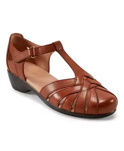 Женские балетки Darlyn с Т-образным ремешком Easy Spirit, коричневый