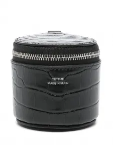 Шкатулка для украшений с тиснением под кожу крокодила Toteme, черный