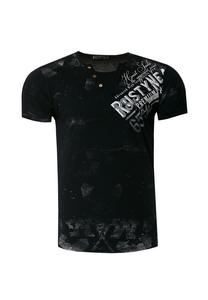 Футболка в классном поношенном дизайне RUSTY NEAL, черный