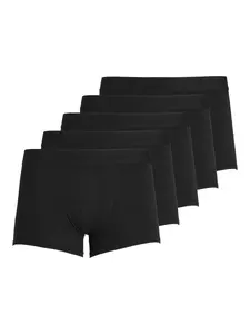 Сундук Jack & Jones "JACTONE IN TONE TRUNKS 5 PACK NOOS" (5 шт. в упаковке, 5 шт. в упаковке), черный