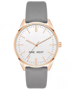 Женские часы с серым кварцевым ремешком из искусственной кожи, 36 мм Nine West