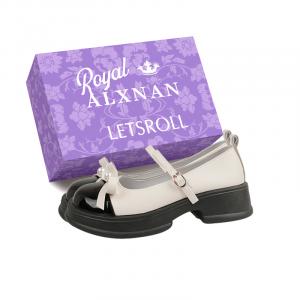 Туфли Мэри Джейн на блочном каблуке, женская коробка Alxnan, Black+Box