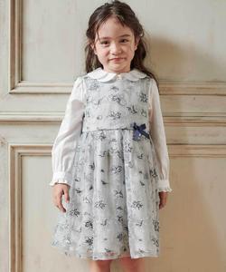 Юбка-свитер из тюля с цветочной вышивкой (110-130 см)