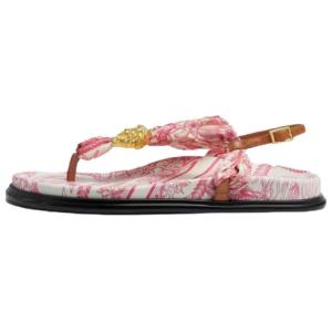 VERSACE Барокко сандалии на одной застежке женские pink