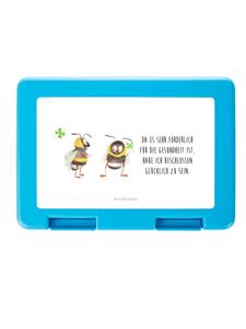 Mr. & Mrs. Panda Ланч-бокс «Шмель и клевер» с надписью, белый цвет