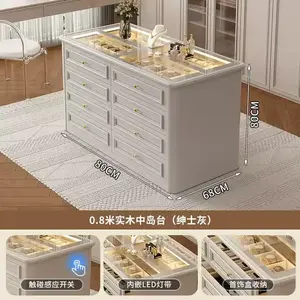 Yu Senyi Комод 80 см для гостиной из массива дерева, 2 ящика, полностью собранный