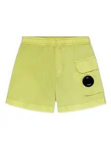 Шорты с декором Lens C.P. Company Kids, зеленый