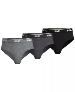 Мужские трусы Power 3-Pk. с логотипом на талии Hugo Boss, серый
