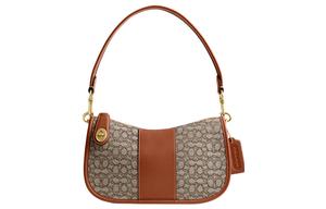 COACH Свингер Жаккард с кожаной седельной сумкой