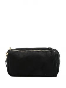 Мини-сумка через плечо из замши с застежкой-молнией Elleme, черный