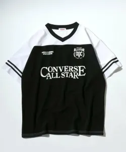 Мужская футболка CONVERSE с коротким рукавом и дизайном в стиле униформы для футбола.