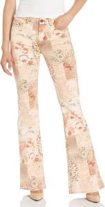 Джинсы GUESS Women's 1981 Flare, Revival Patchwork Print