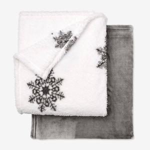 Флисовое одеяло Brylanehome BrylaneHome, Charcoal Snowflake