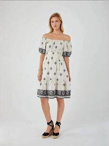 MixRay Летнее платье в цвете экрю