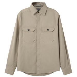 Рубашка Zegna с длинным рукавом из поплина Ermenegildo Zegna, светло-коричневый