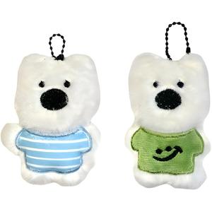 Трио плюшевых кукол West Highland в виде подвески высотой 8 см ROUERXIONG, белый