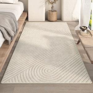 AOVOC Ковер 300х400 см для спальни/гостиной в японском стиле Wabi-Sabi, полосатый, с римским узором