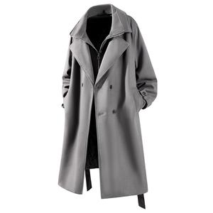 Пальто Unisex Lapel Thickened X1617, серый top