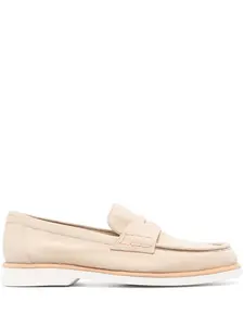 Лоферы с миндалевидным носком Santoni, нейтральный