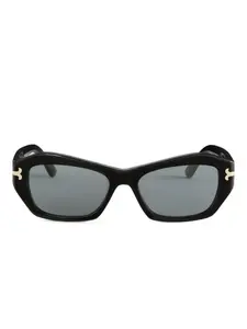 Солнцезащитные очки с геометрическими золотыми деталями PUCCI, черный