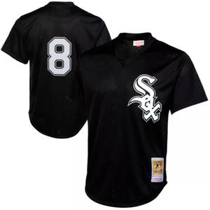 Мужская футболка Mitchell & Ness Bo Jackson Black Chicago White Sox 1993 года из коллекции Authentic Cooperstown Collection для тренировок ватин