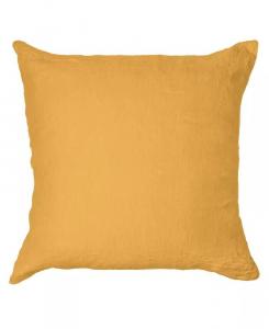 100% французский лен, еврошам – 26 x 26 дюймов Bokser Home, желтый