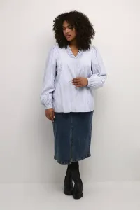Блузка maia на пуговицах Kaffe Curve, Blue And White Stripe