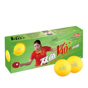 Настольный теннис DOUBLE FISH, pisces v40+ wings spread two-star table tennis желтый (10 pcs)