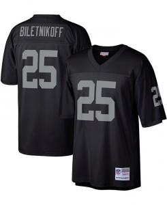 Мужская черная футболка Fred Biletnikoff Las Vegas Raiders Retired Player Legacy Replica Mitchell & Ness, черный