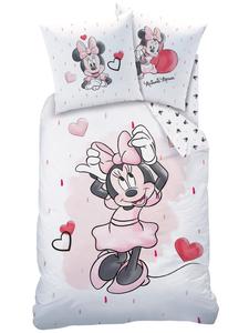 Комплект постельного белья для девочек Disney's Minnie Mouse - Hearts белого цвета Disney Minnie Mouse, 135 x 200 + 80 x 80 см
