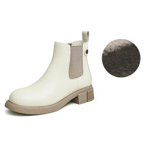 Челси ботильи до щиколотки 4,5 см Women's Teenmix, черные (на флисовой подкладке)