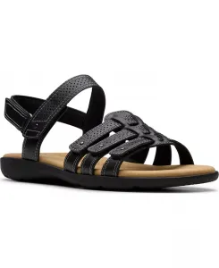 Коллекция Женские Плоские Сандалии Elizabelle Kay на липучке Clarks, черный