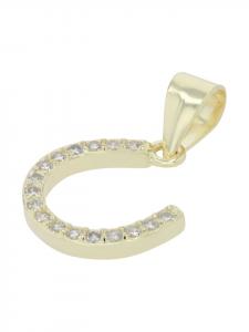 Adeliás Женский кулон из серебра 925 пробы с золотым покрытием