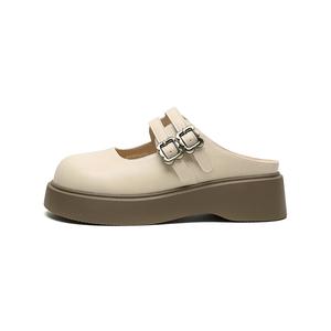 FIVE PLUS Сандалии женские бежевые с закрытым носком, противоскользящие