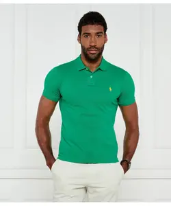 Футболка поло Slim fit Polo Ralph Lauren, зеленый