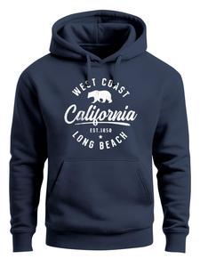 Neverless Толстовка 'California Bear' в цвете Navy