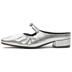 Женские сандалии с закрытым носком и резиновой подошвой, противоскользящие City camel, Silver