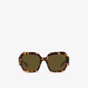 Солнцезащитные очки PR 28ZS в квадратной оправе из ацетата Prada, зеленый