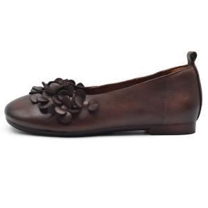 Повседневные однобортные туфли женские ARTMU, Coffee 3902-9