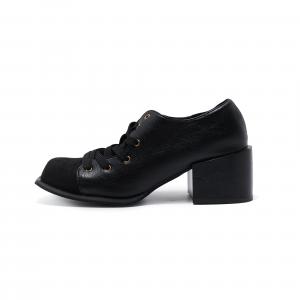 Элегантные винтажные, удобные, повседневные, универсальные, в корейском стиле, британские туфли, 6 см, женский подарочный набор Be good, Black