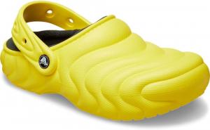 Женские утепленные сабо Crocs Classic Overpuff, желтый