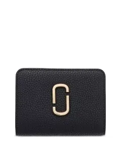 Компактный кошелек из зернистой кожи Marc Jacobs, черный