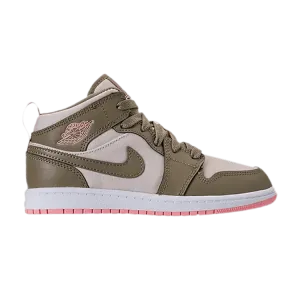 Кроссовки Air Jordan Air Jordan 1 Mid GP 'Trooper Bleached Coral', зеленый