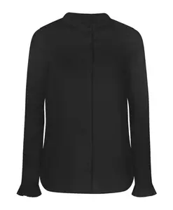 Черная рубашка с планкой на пуговицах спереди. Mos Mosh, черный